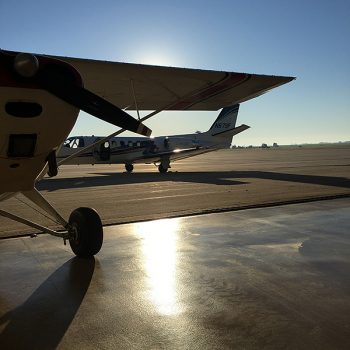 Getting out of a Champ and into a Cessna Citaion