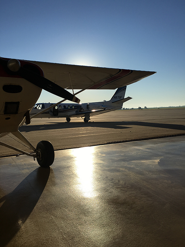 Getting out of a Champ and into a Cessna Citaion